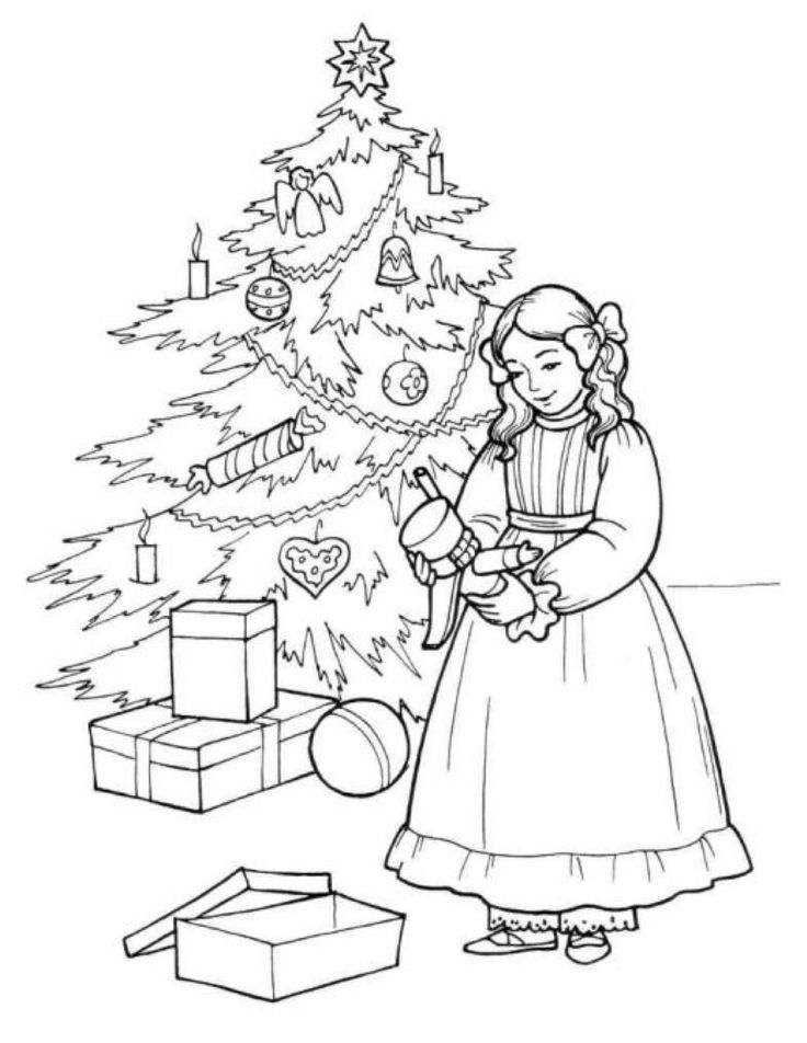 736x952 Ballerina Coloring Pages For Christmas