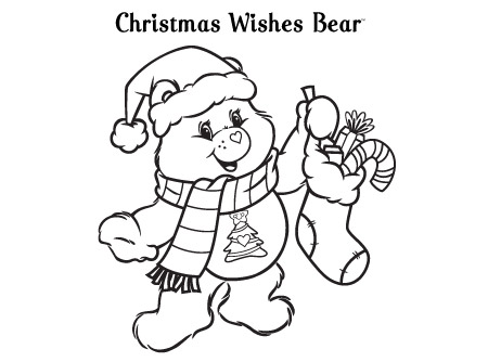 450x334 Christmas Bear Coloring Pages