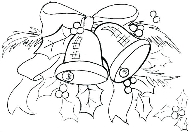 650x451 Jingle Bells Colouring Pages Holiday Bells Coloring Page Christmas