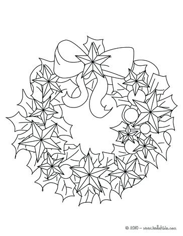 364x470 Coloring Page Christmas Bows And Ribbons Wreath Flower Crown