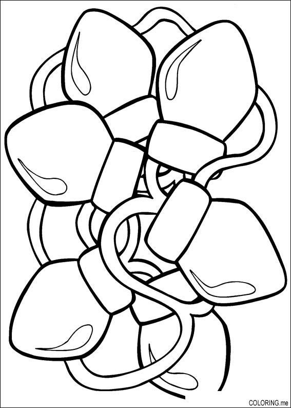 567x794 Christmas Lights Coloring Page Christmas Tree Children