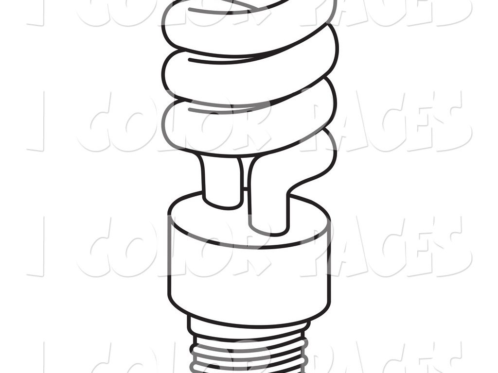 1024x768 Science Light Bulb Coloring Page Free For Kids Printable Xmas