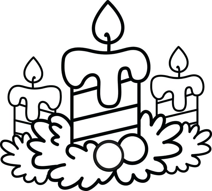 700x631 Christmas Candles Coloring Pages Free Printable Silent Night