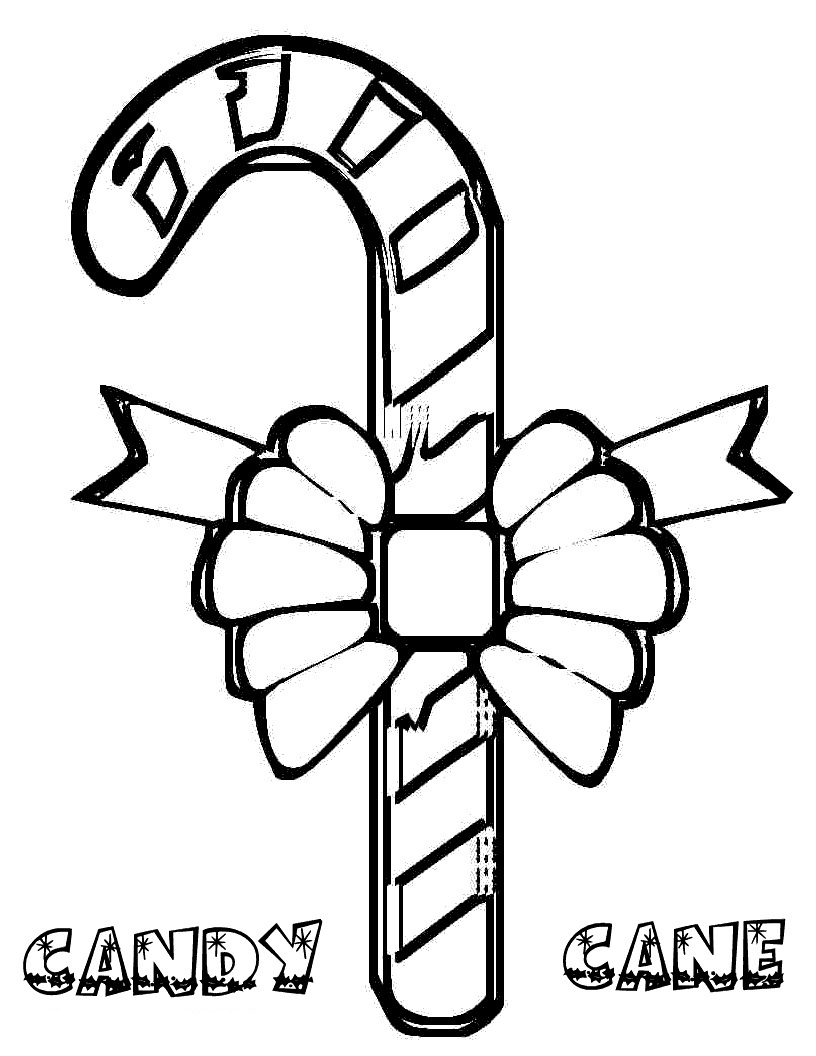 816x1056 Free Printable Candy Cane Coloring Pages For Kids
