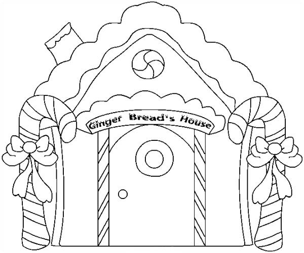 600x501 Gingerbread House Coloring Pages