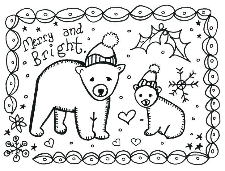 728x554 Christmas Card Coloring Pages Free Printable Christmas Card