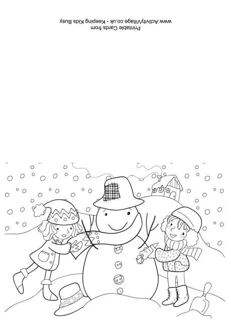 460x650 Christmas Colouring Card