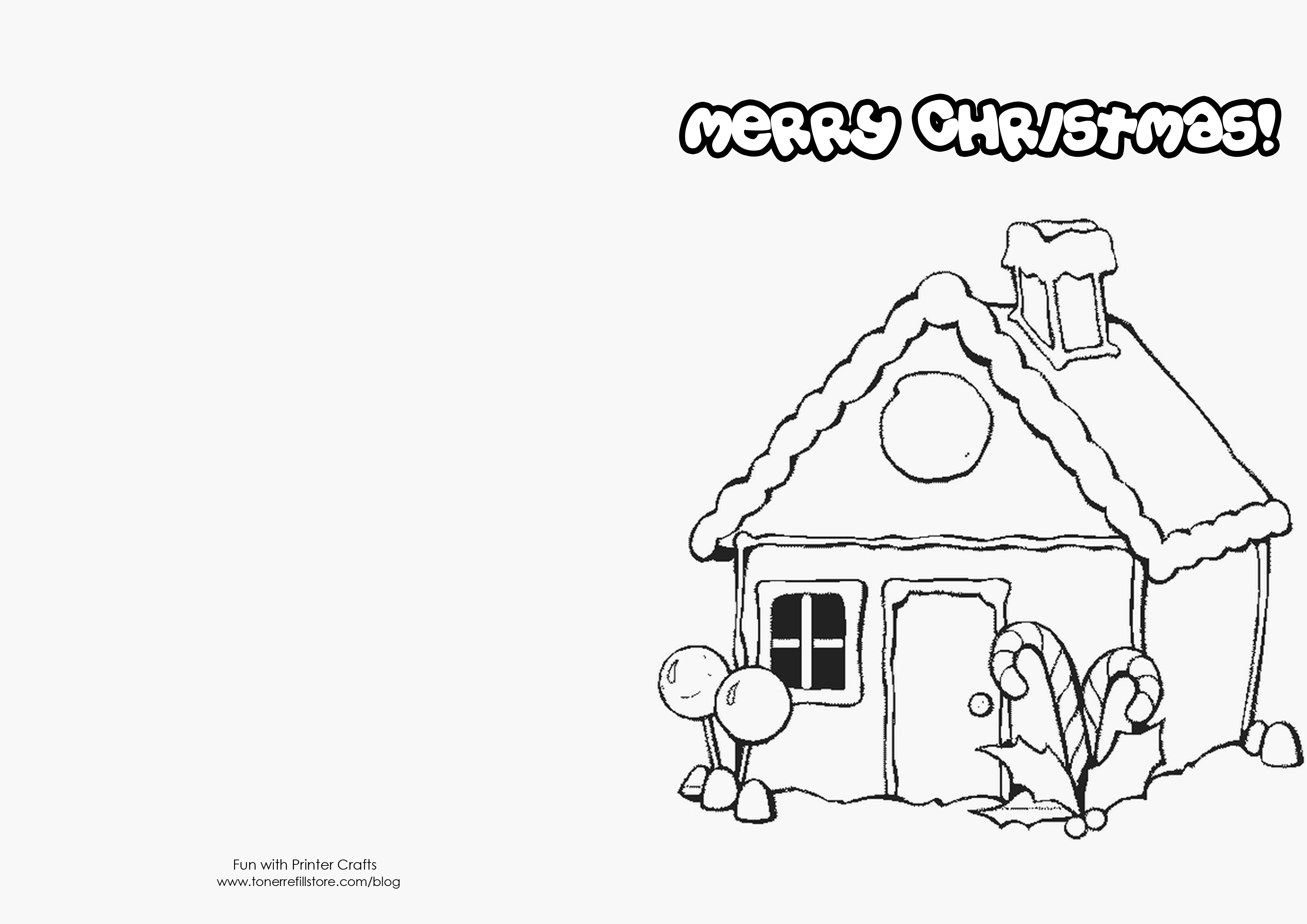 3508x2480 Printable Christmas Cards Black And White