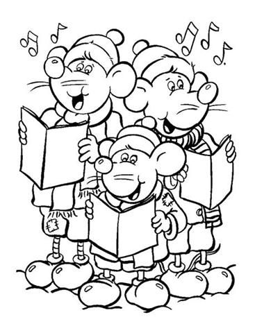 367x480 Christmas Coloring Pages Pintura Tela Ratones