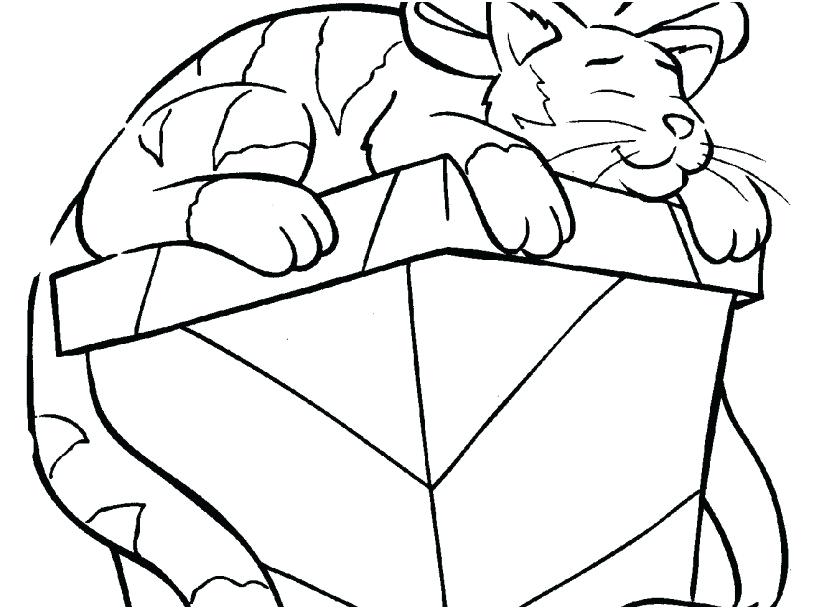 827x609 Christmas Cat Coloring Pages Christmas Hello Kitty Coloring Pages
