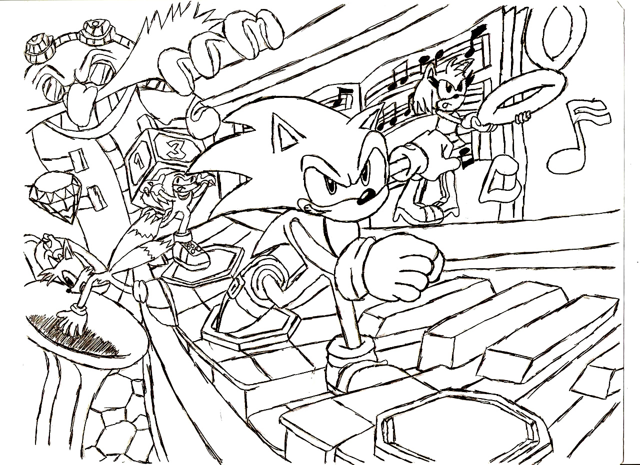 1280x931 Attractive Sonic Characters Coloring Pages To Print The Hedgehog