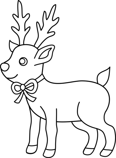 404x550 Christmas Reindeer Coloring Page