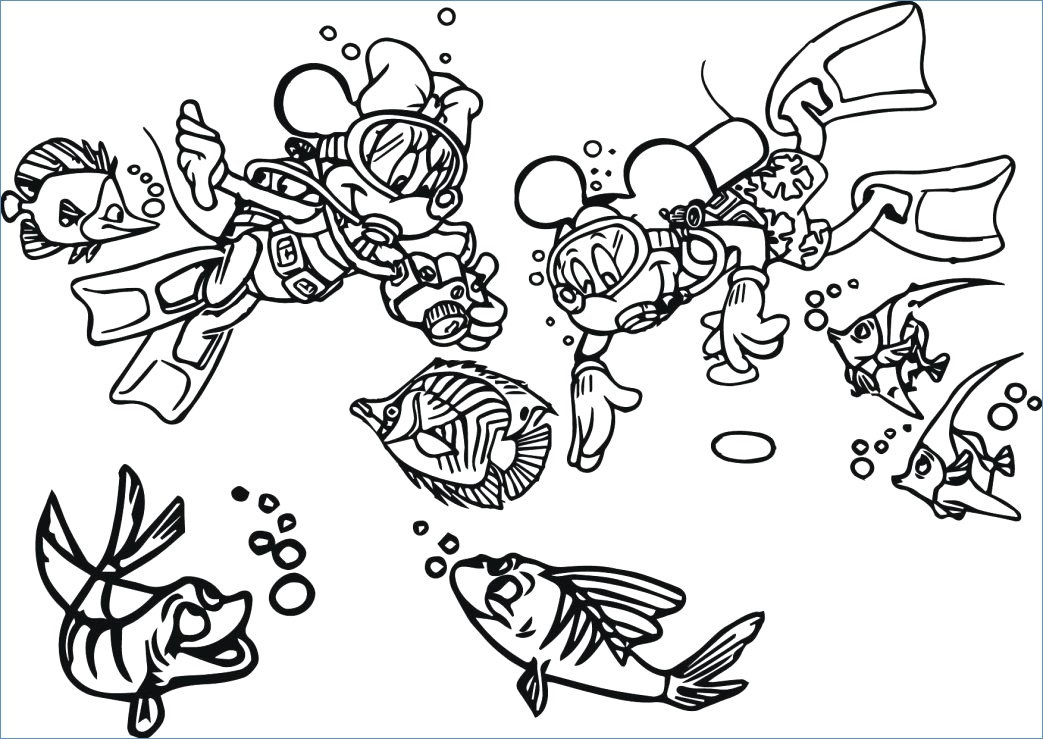 1043x739 Mickey And Minnie Christmas Coloring Pages