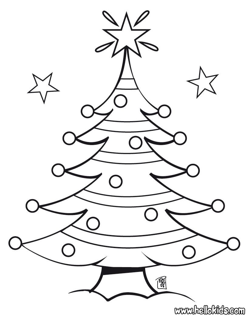 820x1060 Coloring Pages Of Christmas Tree