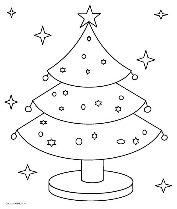591x700 Printable Christmas Tree Coloring Pages For Kids