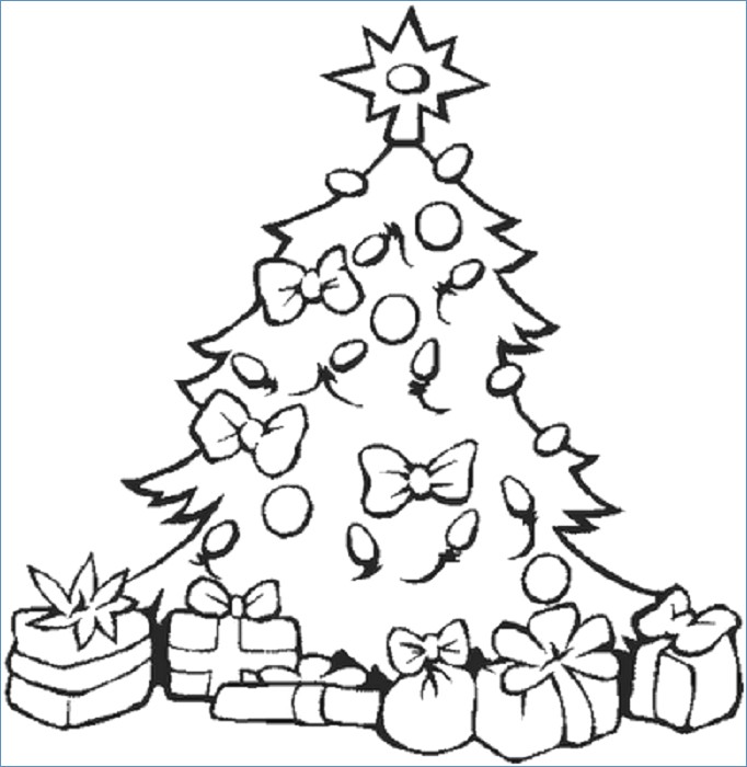 682x700 Christian Christmas Tree Coloring Pages