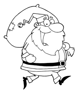 252x300 Free Christmas Coloring Pages Clipart Image