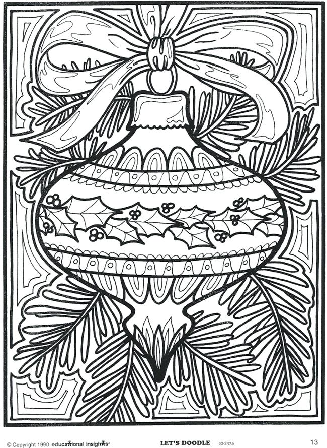 650x889 Christmas Coloring Pages For Adults