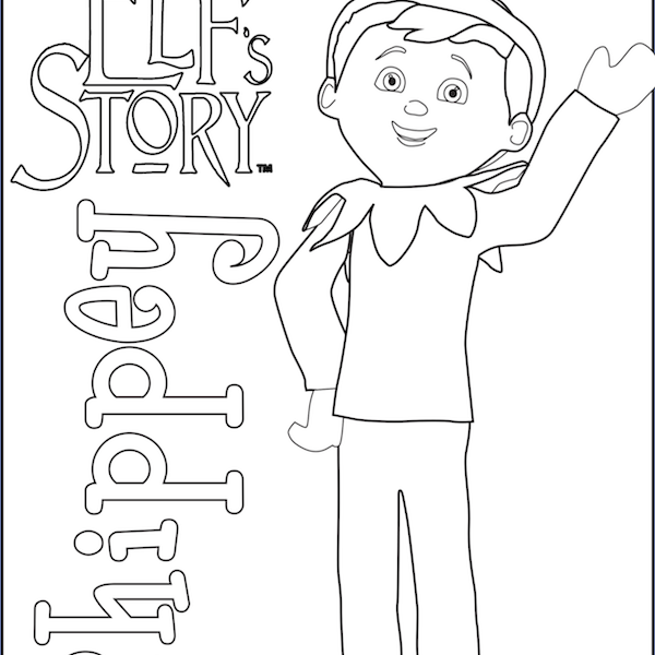 600x600 Elf On The Shelf Girl Coloring Pages Coloring Page