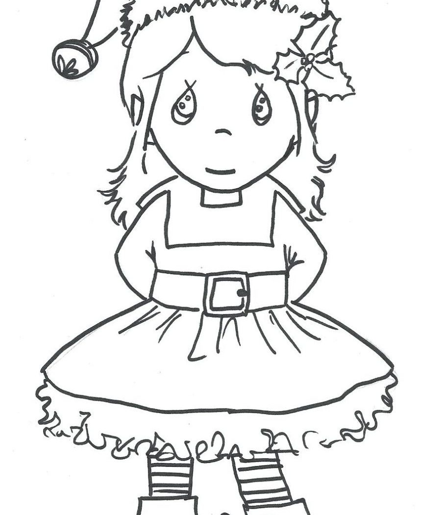 863x1050 Free Elf Coloring Page Printable Nice Christmas Pages On The Shelf