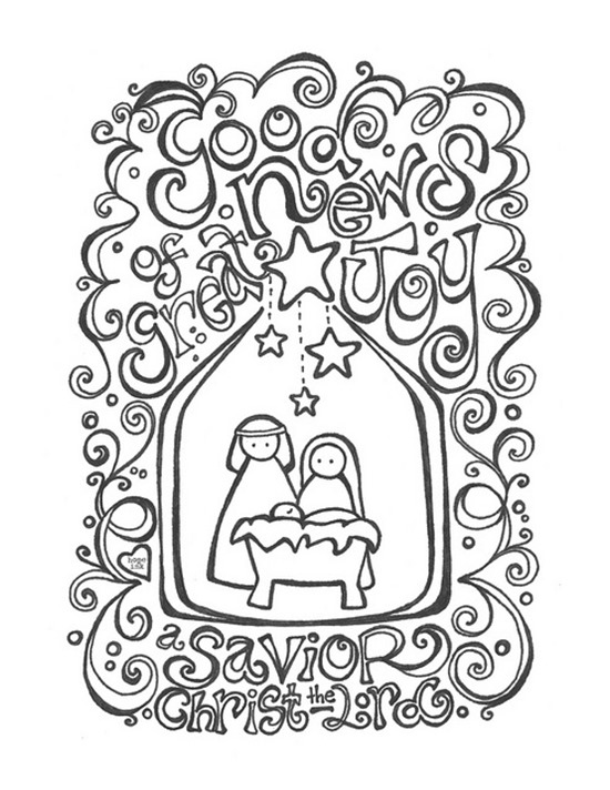 550x712 Free Printable Christmas Coloring Pages For Adults