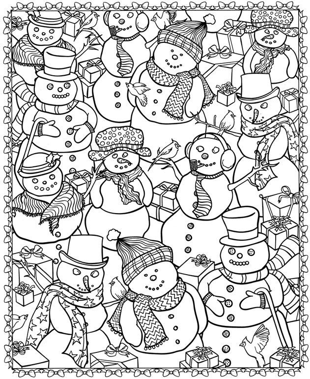 631x770 Free Printable Christmas Coloring Pages For Adults Only
