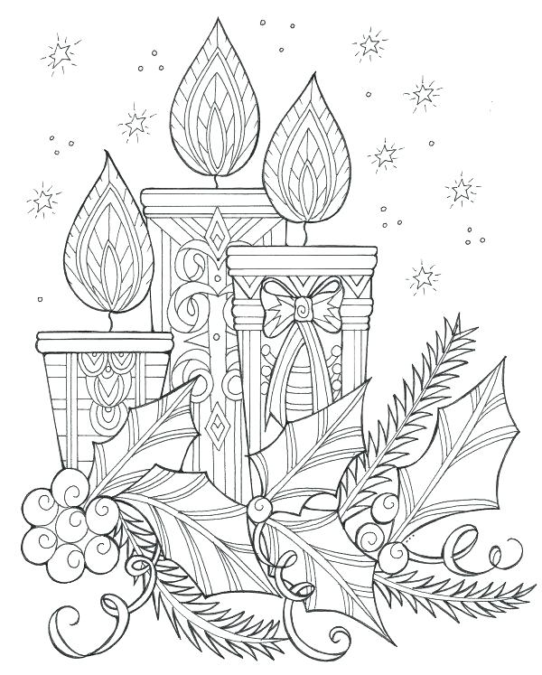 600x747 Christmas Coloring Pages For Adults Pdf