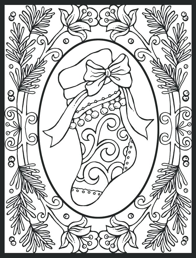 630x830 Adult Christmas Coloring Pages Stocking Coloring Pages Adult