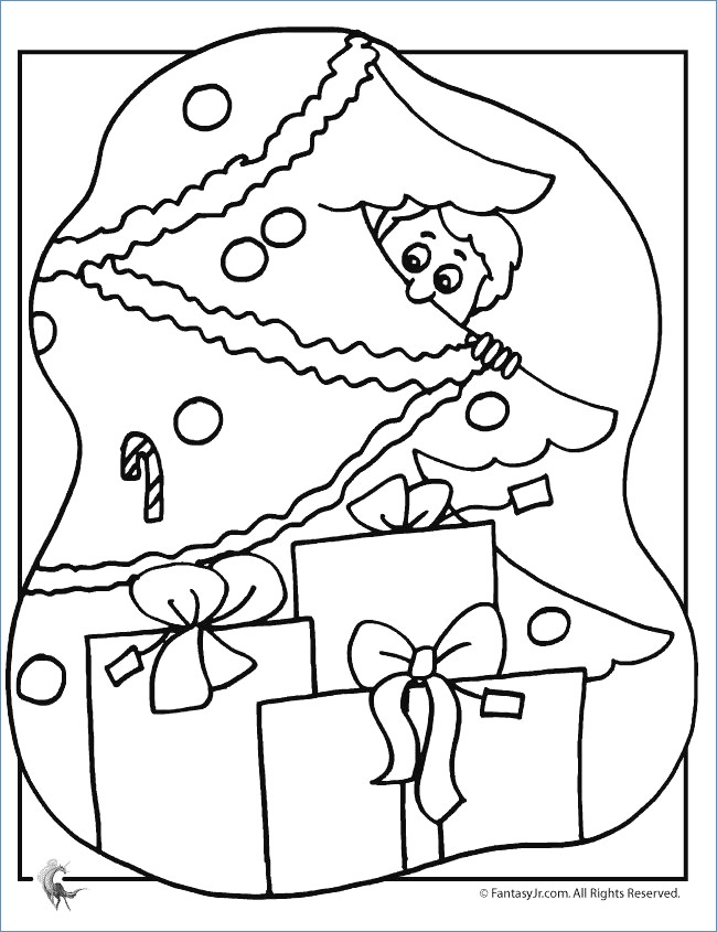 650x845 Little Girl Decor Christmas Tree Christmas Coloring Page