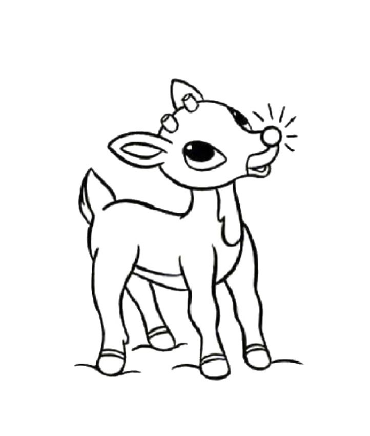722x850 Printable Coloring Pages Gt Christmas Reindeer Gt