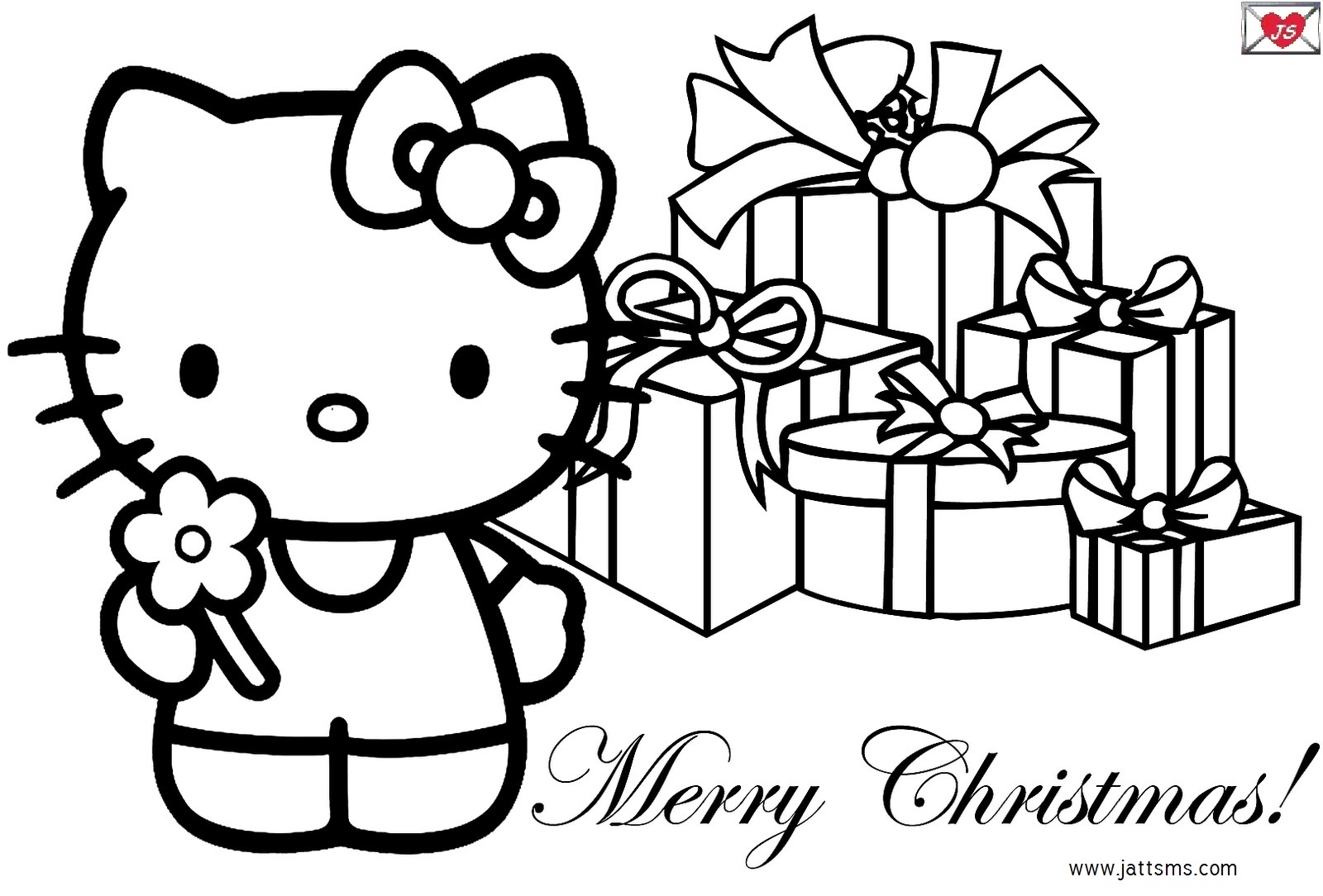 1600x1084 Printable Merry Christmas Coloring Pages For Kids Color Bros