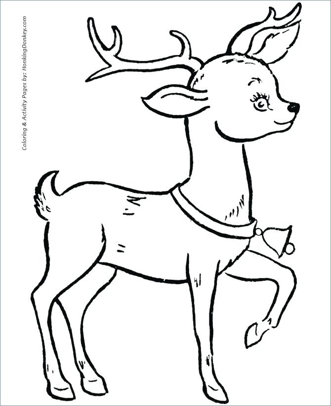 670x820 Christmas Coloring Pages Reindeer Reindeer Coloring Pages Free