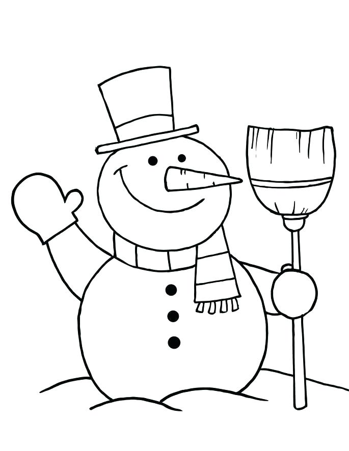 685x886 Snowman Color Page Beautiful Printable Winter Coloring Pages
