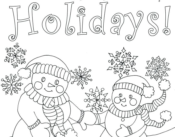 728x570 Cute Christmas Coloring Pages Medium Size Of Card Kitten Draw So