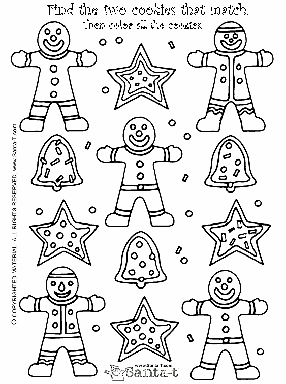 563x756 Christmas Coloring Pages Games Christmas Gingerbread Cookie Match