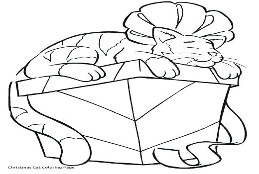 520x350 Christmas Cat Coloring Pages S Hello Kitty Christmas Coloring