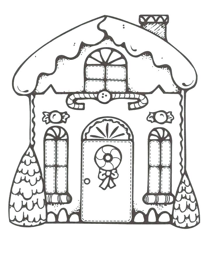 736x915 Coloring Pages Gingerbread House Mde Cndy Grndkids Celebrte Seson