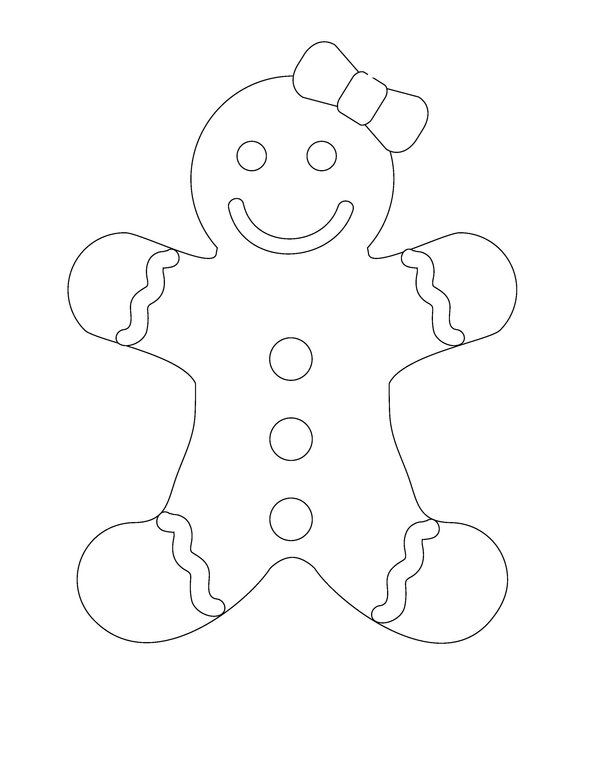 Christmas Coloring Pages Gingerbread Man at GetDrawings | Free download