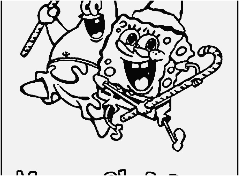 827x609 Christmas Coloring Book Pages Concept Spongebob Happy Merry