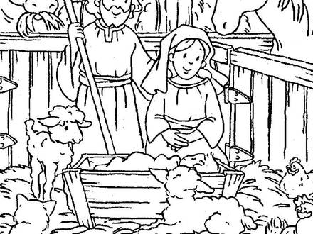 440x330 Baby Jesus In A Manger Drawing Images Pictures Becuo, Baby Jesus
