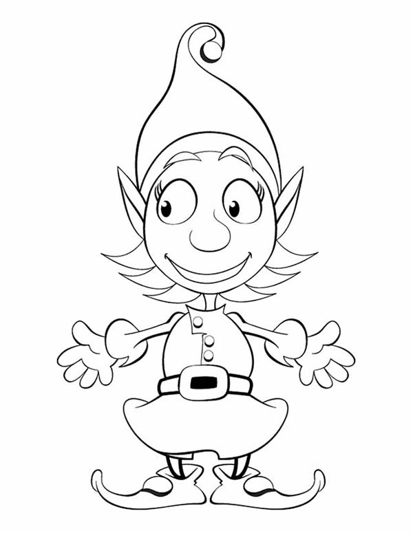 600x775 Girl Elf Coloring Pages
