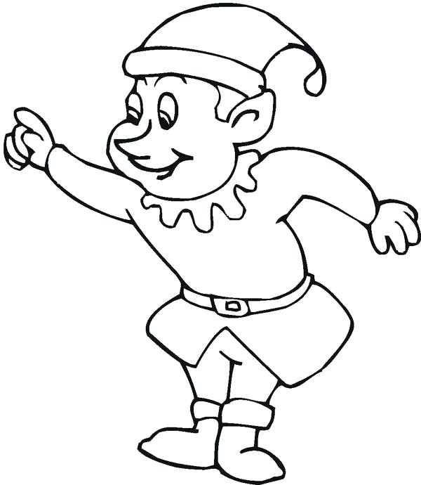 600x690 Christmas Elves Coloring Pages Elf Coloring Page Christmas Elf