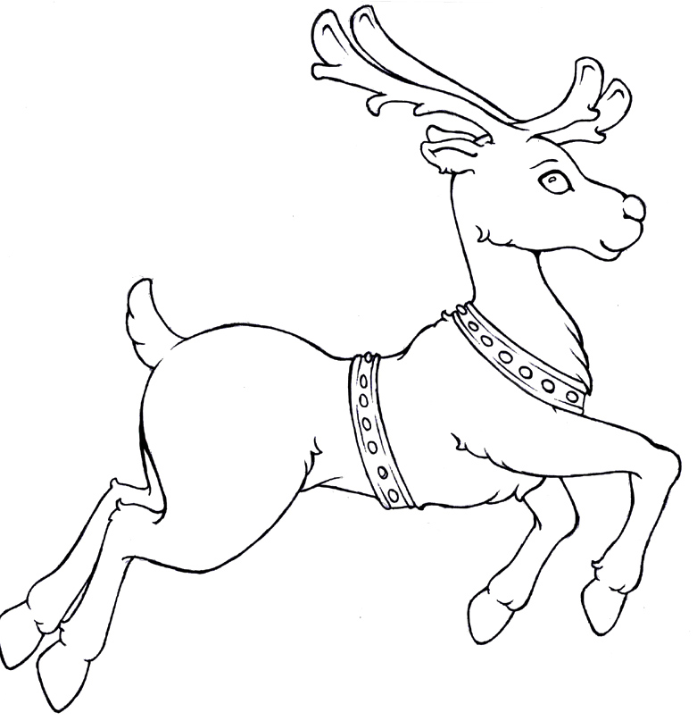 781x807 Reindeer Run Christmas Coloring Pages Kids Coloring Pages