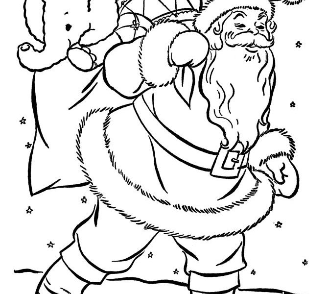 670x600 Santa Coloring Pages Pdf Free Printable Christmas Coloring