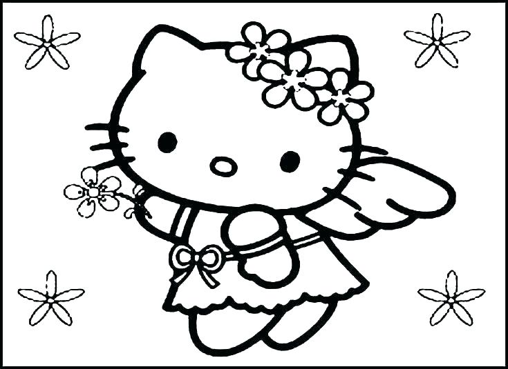 735x535 Christmas Coloring Pages Hello Kitty Hello Kitty Christmas