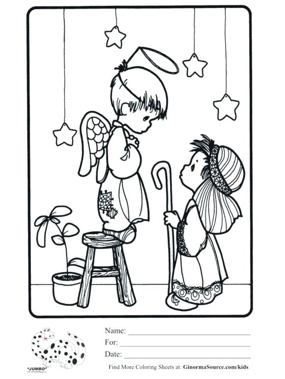 580x770 Precious Moments Christmas Coloring Pages