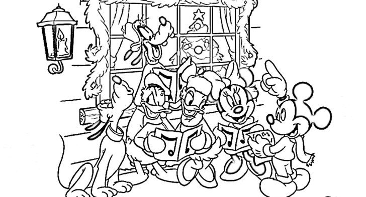728x393 Printable Disney Christmas Coloring Pages Free Printable Disney