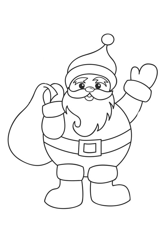 550x775 Santa Coloring Pages For Kids Christmas Colouring Pages Free