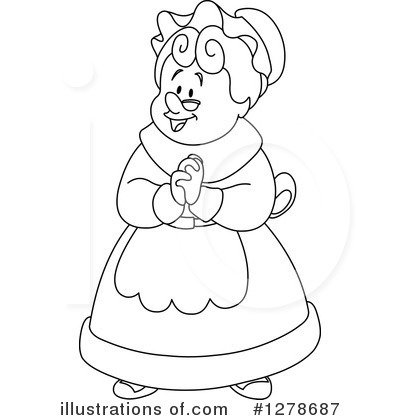 400x420 Mrs Claus Coloring Pages Mrs Claus Clipart Illustration