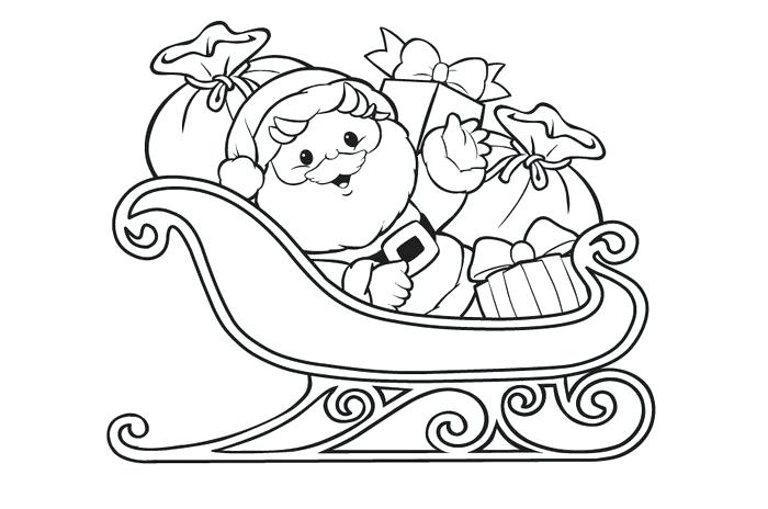700x464 Free Coloring Pages For Christmas Santa